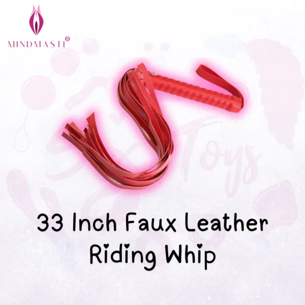 33 Inch Faux Leather Riding Whip